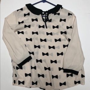 Lauren Conrad size large blouse with Bow design